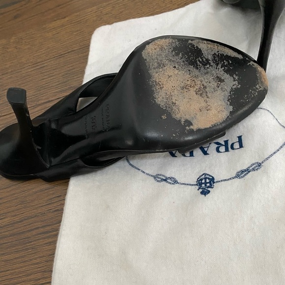 Prada Black Sandals Size 37.5 - Picture 5 of 5